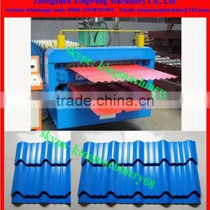 Colored Glazed Tile Roofing Sheet Roll Forming Machine thumbnail-3