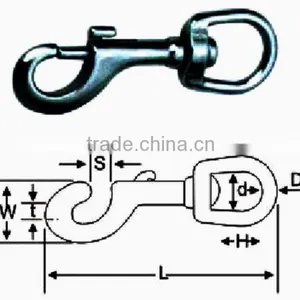 Stainless Steel Swivel Eye Bolt Snap(snap) thumbnail-1