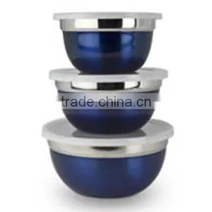 2015 5pcs Salad Mixing Bowl With Plastic Lid thumbnail-1