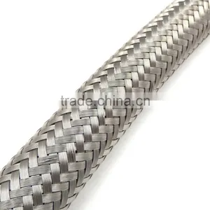 -4 AN AN4 AN-4 Silver White Stainless Steel Braided Fuel Oil Gas Line Hose Sold by Feet thumbnail-1