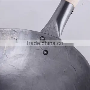 Cookware Supplier Hand Hammered Carbon Steel Non Stick Wok thumbnail-2