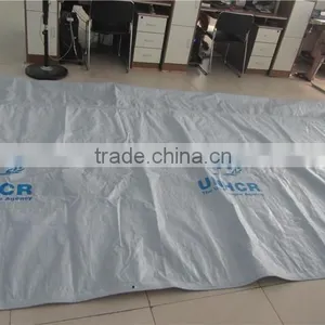 4M*6M Relief Tent Tarpaulin, Waterproof Covering Refugee Tapaulin thumbnail-3