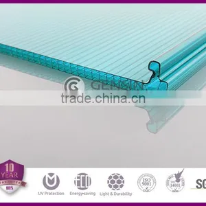 Four Wall Rectangular Structure U-lock Polycarbonate Hollow Sheets / Multi-wall pc Sheet/pc Panel thumbnail-5