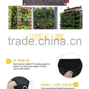 4 Pockets Vertical Garden Felt Strawberry Planters Grow Bags thumbnail-5