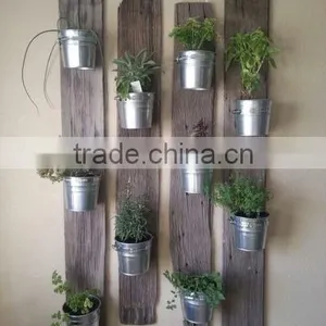 Hanging Planter For Wall Dercor Tin Hanging Flower Pot thumbnail-1