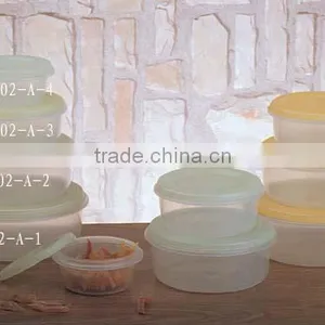 4pcs Round Plastic Food Fresh Box Container Set Hot Sale thumbnail-1