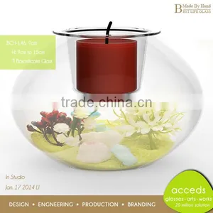 Replacement Novelty Ti-Borosilicate Glass Wedding Goblet Candle Holder thumbnail-1