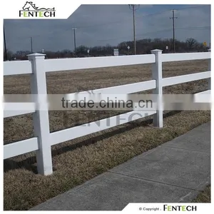 3 Rails PVC Ranch Fence / Vinyl Ranch Fence 1.3mx2.4m thumbnail-3
