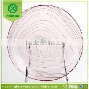 Multi Color Swung Glass Serving Plates In Party thumbnail-1