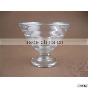 With Corrugated Glass Ice Cream Bowl / Glass Ice Cream / Glassware thumbnail-1