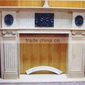 White Stone Fireplace thumbnail-1