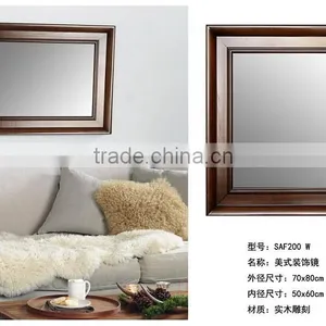 Wooden Fashion Wall Mirror Stand Design thumbnail-1