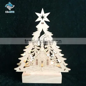 Hot Selling Christmas Decoration Wooden Lighting Handicrafts thumbnail-1