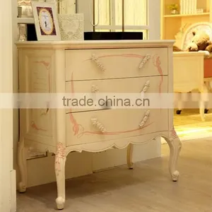 BISINI New Arrival Vintage Hand Carved 3 Small Drawer Filling Wood Cabinet - BF07-70357CD thumbnail-1