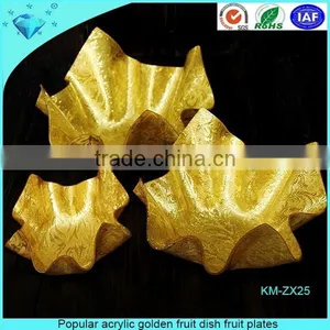 Popular Acrylic Golden Fruit Dish Fruit Plates thumbnail-1