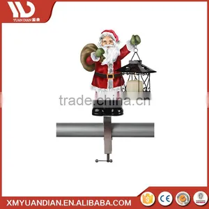 Christmas Ornament Santa Led Christmas Snow Lantern Light For Fence Decoration thumbnail-2