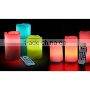 Multi Color Real Wax Led Candle Wireless Remote Control Flameless Candles Make Color Changing thumbnail-1