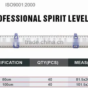 Five Vials Level Spirit Level With Scale Aluminium Level Ruler thumbnail-2
