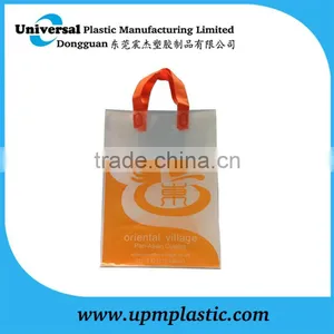 Personalized Oriental Village Flexo Printing Blockbottom Colored Soft Loop Handle pe Plastic Bag thumbnail-2