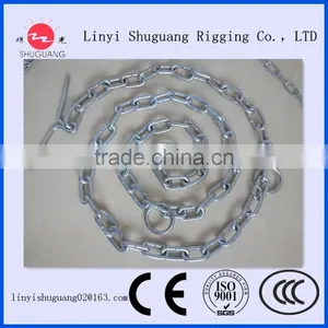 Dog Lead With Nyloy Handle Anmal Chain thumbnail-3
