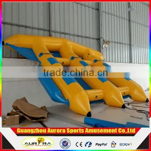 High Quality Inflatable Flying Fish Banana Boat Inflatable Flying Fish Tube Towable For Water Sport Games thumbnail-1