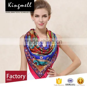 Custom High Quality 100% Silk Lady Scarf Summer Scarf thumbnail-1