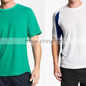 2016 New Casual Fashionable Blank Round- Collar Men's Short Sleeve T-shirt thumbnail-1