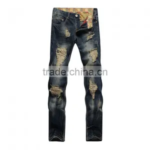 Men Ripped Jeans Wholesale Jeans Pants Top Design Trousers thumbnail-3