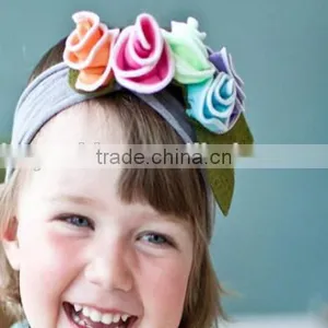 Sweet Children's Lace Chiffon Headband For Girls, Flower Fashion Lovely Headwear Accessories thumbnail-1