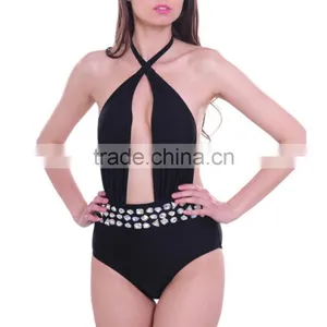 M881 Runwaylover2016 Ladies Sexy Diamond One Piece Bikini Swimwear thumbnail-1