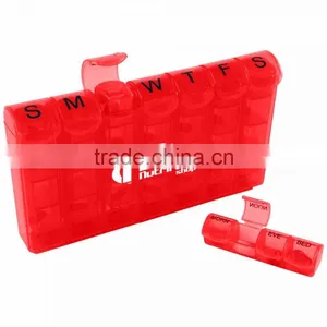 28 Compartment 7-Day Med Minder Pill Box - Holds 4 Removable Pill Compartments and Comes With Your Logo thumbnail-2