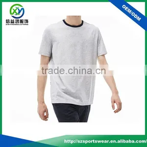 Latest Design High Quality Grey Color With Black Neck Design 95 Cotton /5 Elastane T-shirt,sports T-shirt thumbnail-1