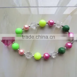 XF-417 Latest Baby Girls Necklace Bubblegum Necklace Candy Colored Necklace Kids Boutique Fashion Jewelry thumbnail-1