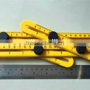 Four Sided Multi Angle ABS Ruler Measures All Angles Template Tools Foldable Adjustable Square Ruler thumbnail-3