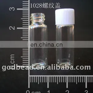 WB 01 Wholesale 10*28mm Glass Bottle Wishing Bottle! Clear Glass Tiny Wishing Bottle Vials Pendants With Corks thumbnail-1