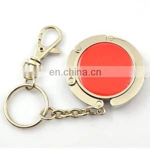 Custom Logo Metal Handbag Table Hooks With Keychain thumbnail-1