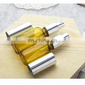 Pharmaceutical Industrial Use Amber Essential Oil Glass Bottle With Aluminum Pump thumbnail-1
