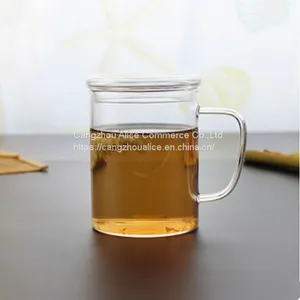 High Quality Fashion High Borosilicate Glass Tea Cups With Handle thumbnail-5