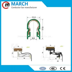 U12 Copper Type Conductor Busbar Current Collector for Crane thumbnail-1