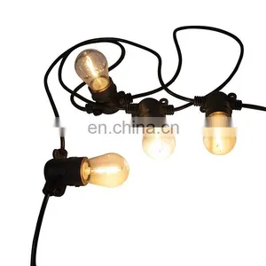 Waterproof Outdoor Custom 48ft 15 Sockets S14 Party Edison Bulb Patio Led String Lights Without Hanging Wire thumbnail-4