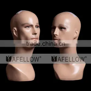 Realist Men Fiberglass Head Mannequin Male Hair Display Model H1107 thumbnail-5