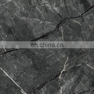New Age Infinite Connect Design Black Color Nature Marble Looks Like a Whole Piece Big Size Marble Floor Tile thumbnail-3