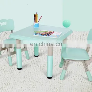 Learning Drawing Toy Plastic Baby Table and Chair Set Height Adjustable Small Children Home Reading Study Tables Kids thumbnail-3