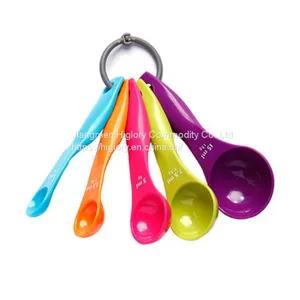 Wholesale 5 Pieces Reusable & Washable Plastic Colorful Measuring Spoon thumbnail-1