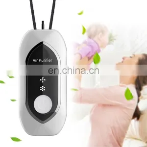 Oem Personal Portable Rechargeable Wearable Negative Ion Generator Necklace Air Purifier Device Pendant Wearable Electric Mini thumbnail-5