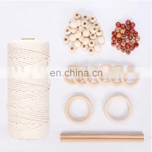 Macrame Soft Colorful 100% Cotton Drawstring Yarn Cord Rope 3mm for Craft thumbnail-1