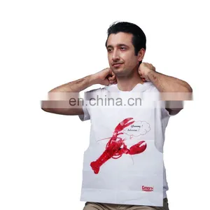 Adult Custom Printed Restaurant Plastic Disposable Lobster Bib thumbnail-2
