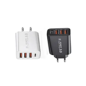 QC 3.0 USB Charger Mobile Phone EU US Quick Charger 3 Ports+USB Charger For Iphone 11 12 13 thumbnail-1