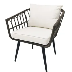 50% OFF Guangzhou Factory Clearance Sale Aluminium Frame Bistro Patio 3pcs Set With Olefin Cushions Garden Chatting Set thumbnail-2
