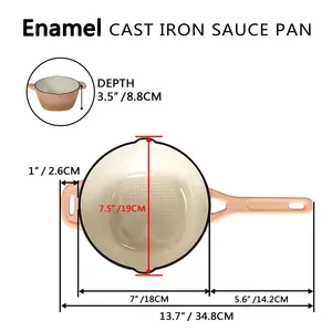 Mini Cast Iron Enamel Sauce Pan thumbnail-2